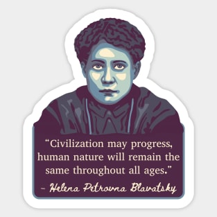 H. P. Blavatsky Portrait and Quote Sticker